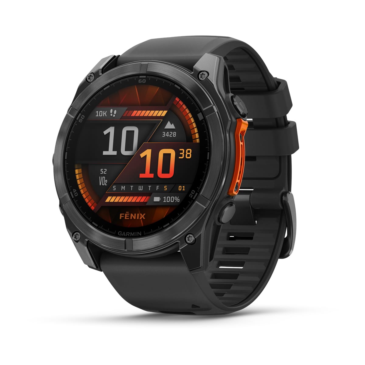 Garmin Fenix 8 51 mm AMOLED GPS Multisport Smartwatch-Slate grey(black band) | 010-02905-00 Activity Tracker