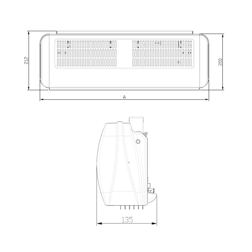 Dimplex 3kW Over Door Air Curtain White | AC3W
