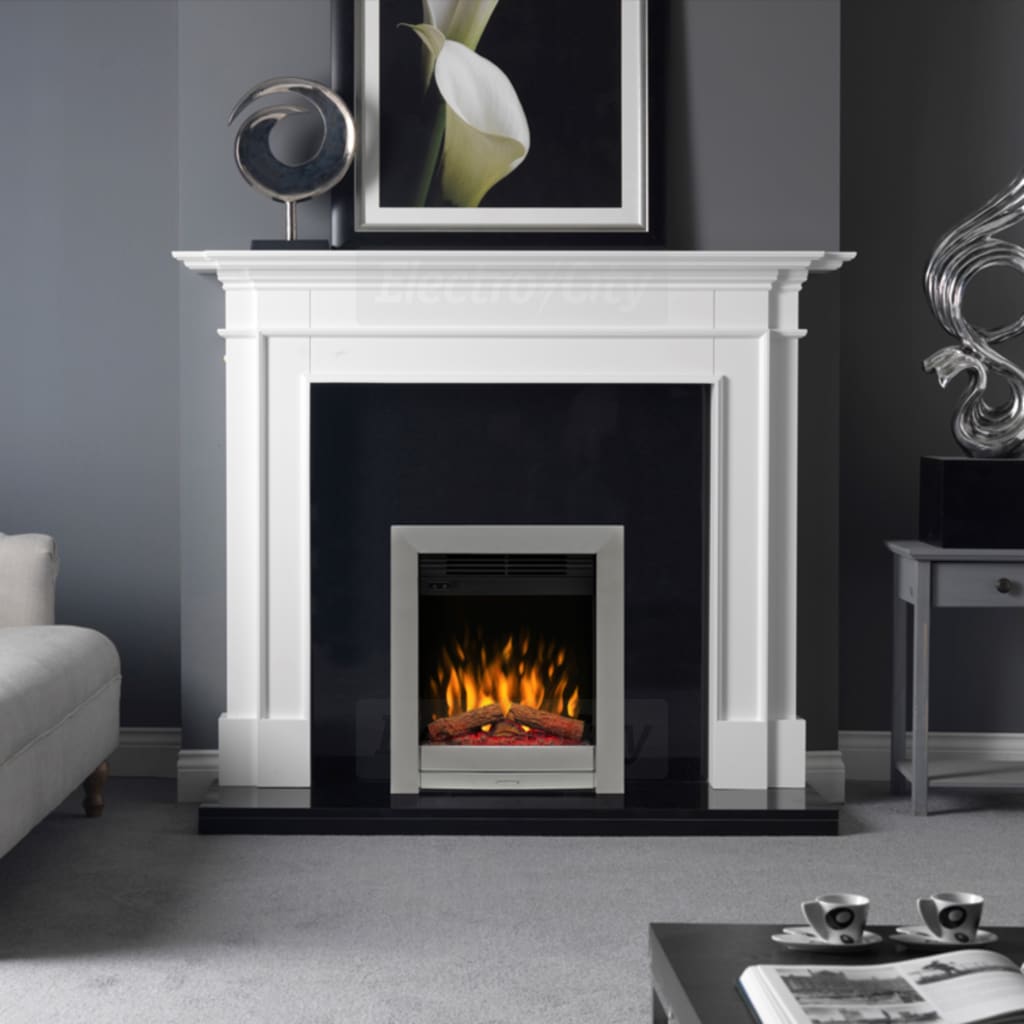 Dimplex Luna 16 Inch Optiflame Inset Electric Fire, Chrome LNA16CH