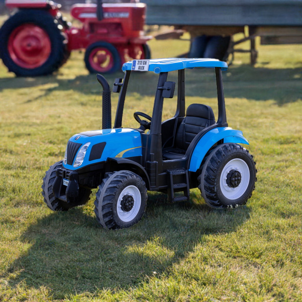 New Holland 24V Electric Blue Tractor with Trailer