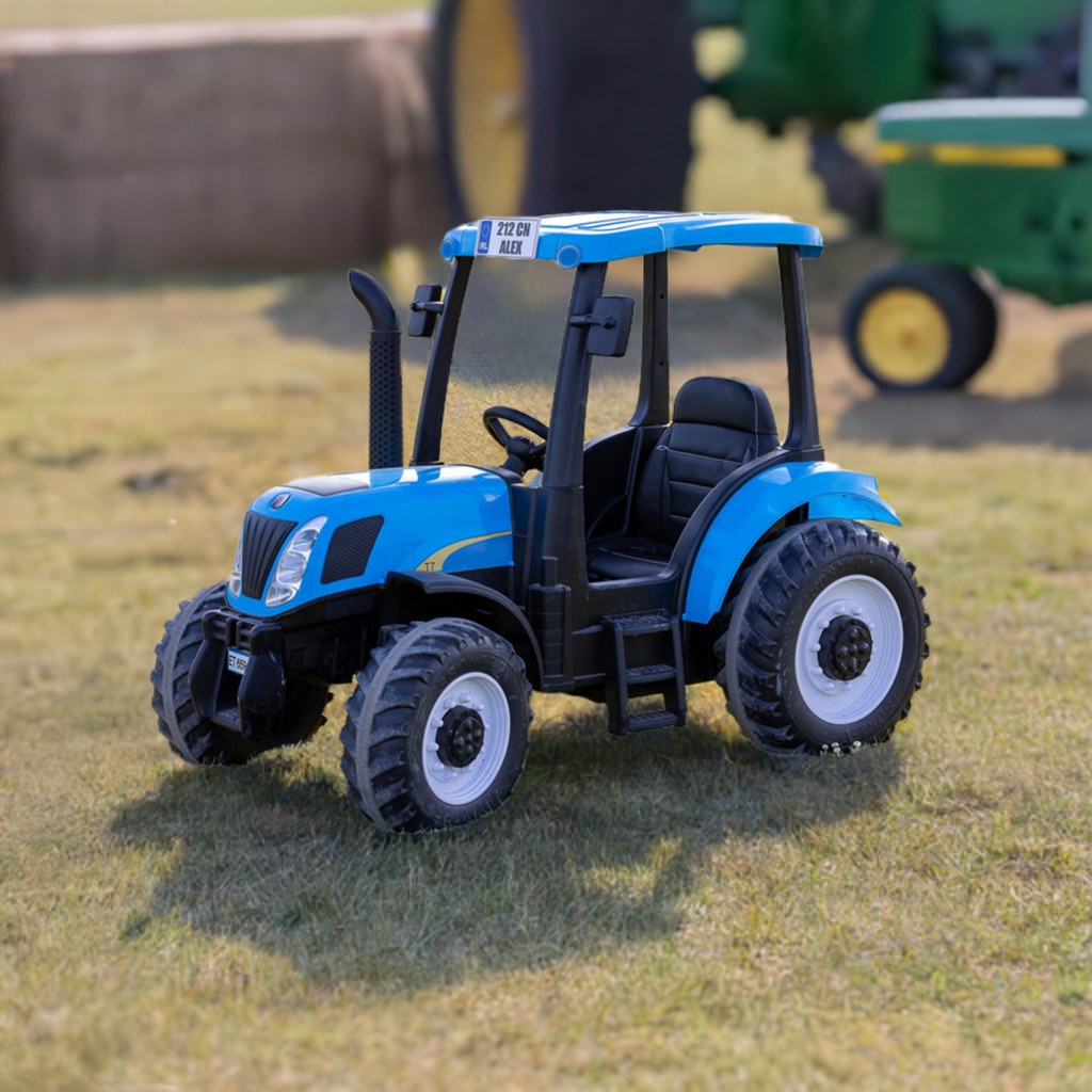 New Holland 24V Electric Blue Tractor with Trailer