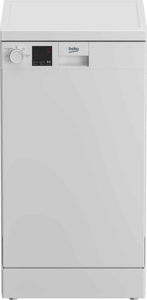 Beko 10 Place Freestanding Slimline 45cm Dishwasher | DVS04X20W Dishwasher
