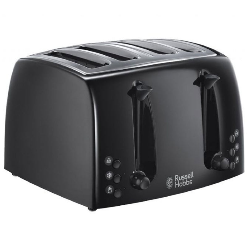 Russell Hobbs Textures 4-Slice Toaster | Black Toaster