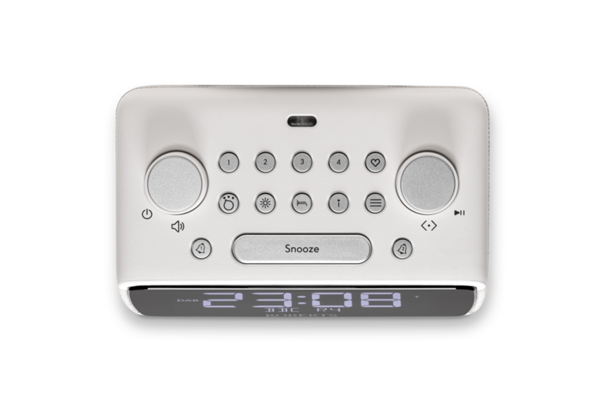 Roberts Ortus 4 FM/DAB+ Bluetooth Clock Radio, White ORTUS4W