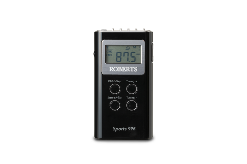 Roberts Sports 995 Two Band Personal Radio, Black SPORTS995BK