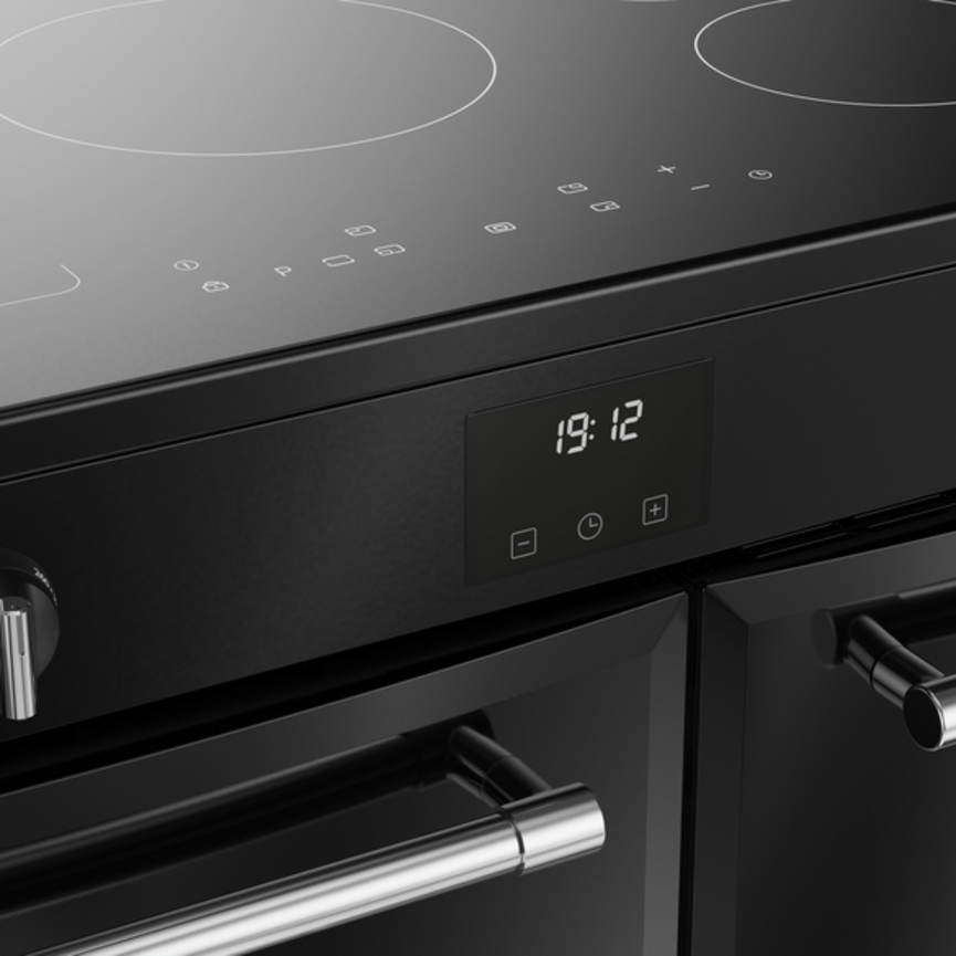 Belling Farmhouse 90cm Induction Range Cooker, Black 444411823