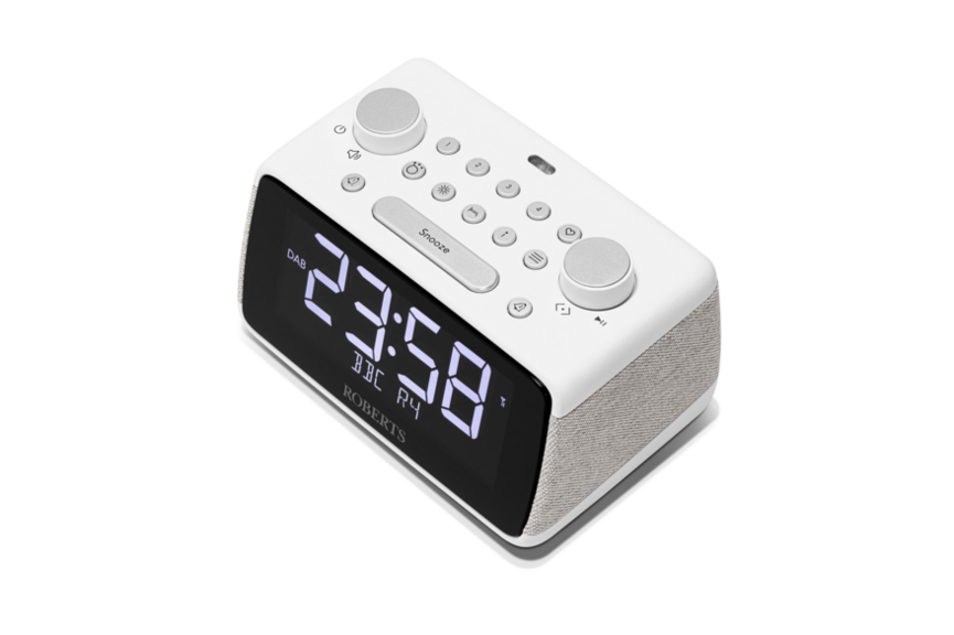 Roberts Ortus 4 FM/DAB+ Bluetooth Clock Radio, White ORTUS4W