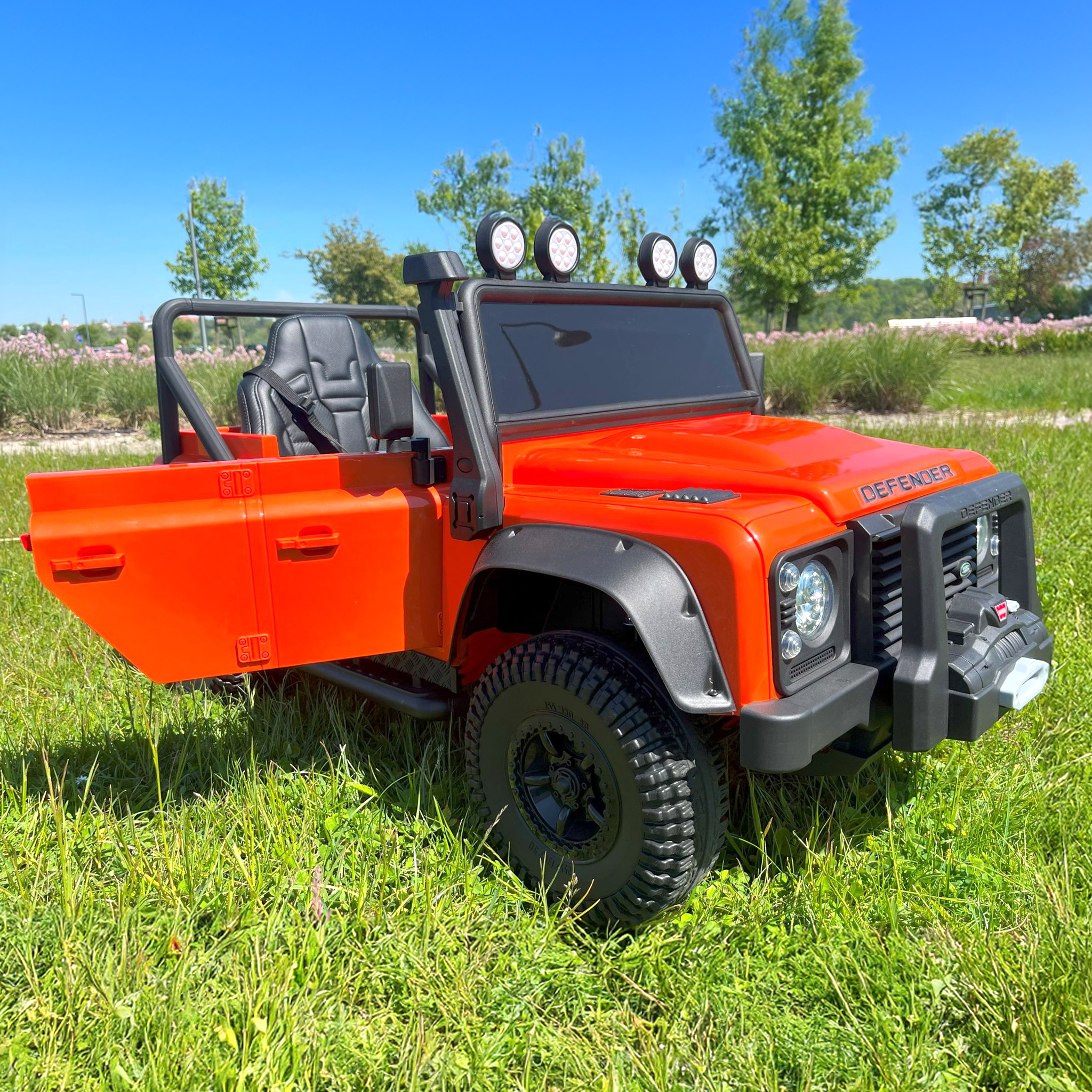 Landrover Defender Official 12V Ride On for Kids in Orange