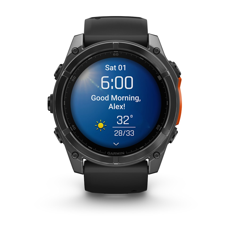 Garmin Fenix 8 51 mm AMOLED GPS Multisport Smartwatch-Slate grey(black band) | 010-02905-00