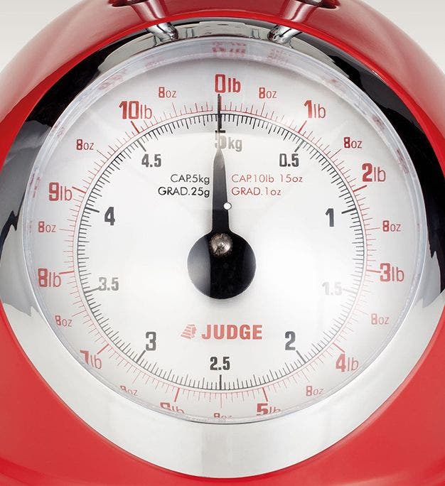 Judge Traditional 5kg Kitchen Scale Red | TC346