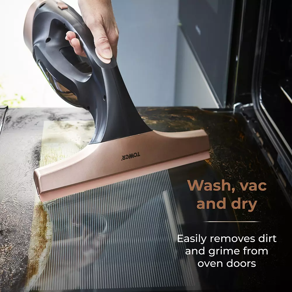 Tower Cordless Window Vacuum Black & Rose Gold | T131001BLG